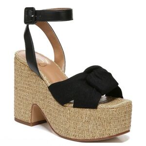 Sam Edelman Theresa block heel ankle strap square toe platform sandals Size 9